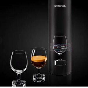 NWT Nespresso Reveal Intense Set of 2 Crystal Tasting Glasses